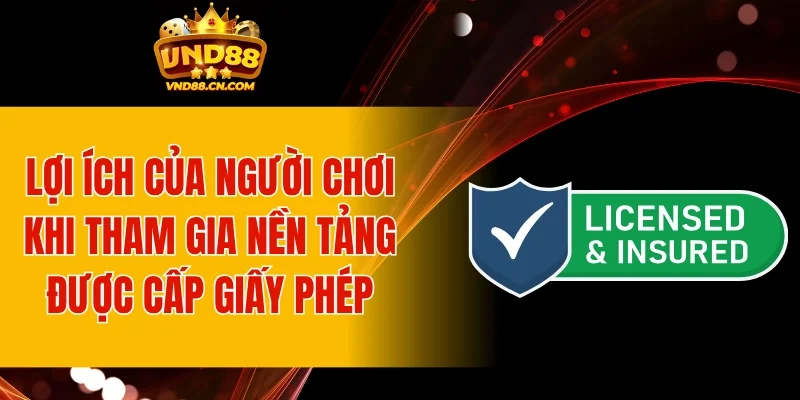 Lợi ích của người chơi khi tham gia nền tảng được cấp giấy phép
